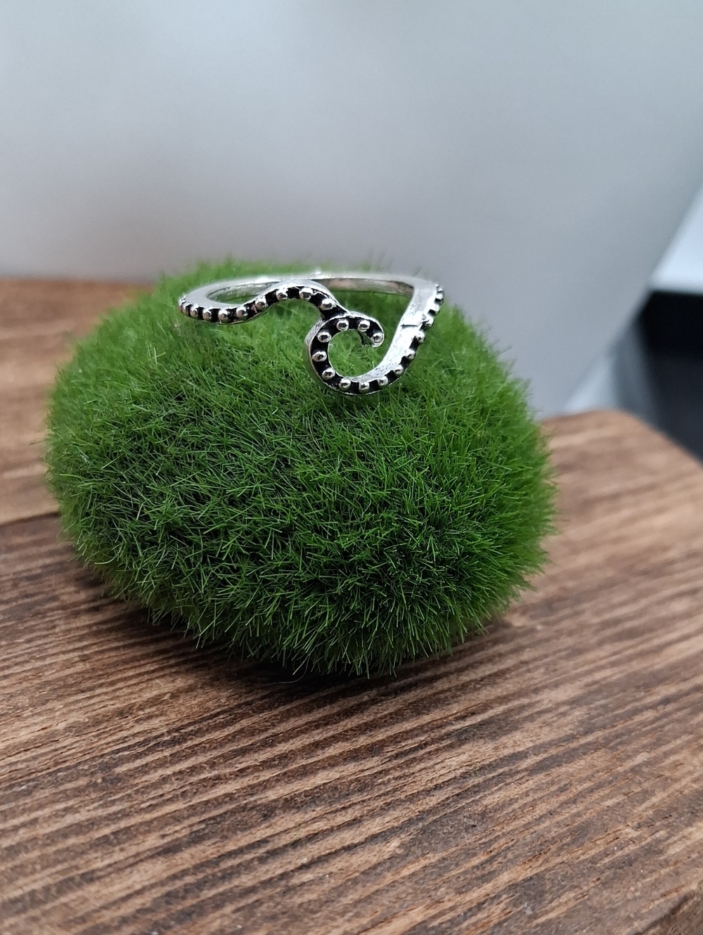 Silver Octopus Tentacle Ring - Women Accessories Size 6 R916
